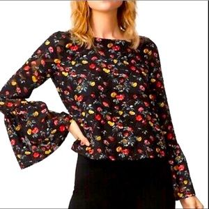 EUC CLUB MONACO Taisie Floral Blouse | Size Small